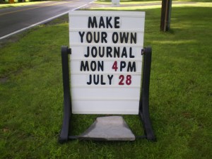 Billboard for journal making class