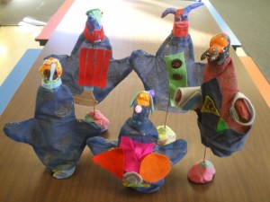 This year in art we studied artist Paul Klee. Here are a few samples of the wonderful puppets my student's crafted during this lesson.
